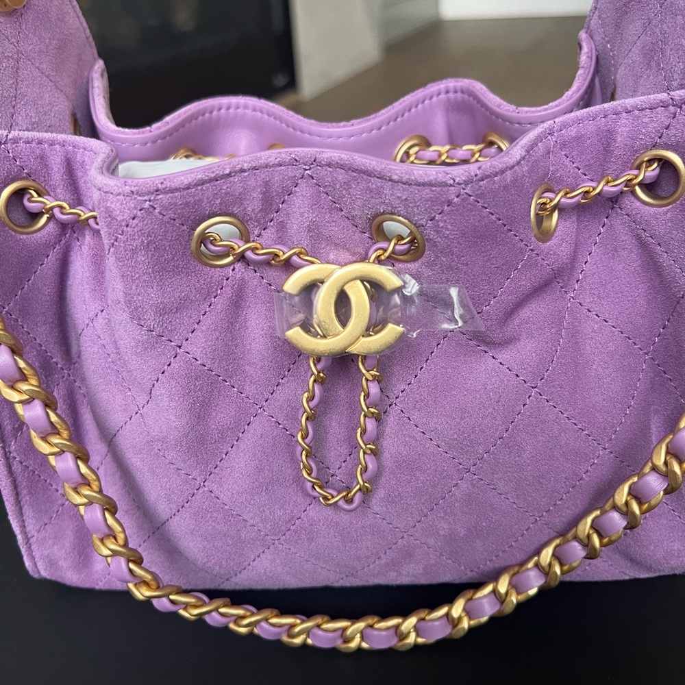 Chanel mini 25 from 26c purple suede hobo bag - Picture 2 of 7